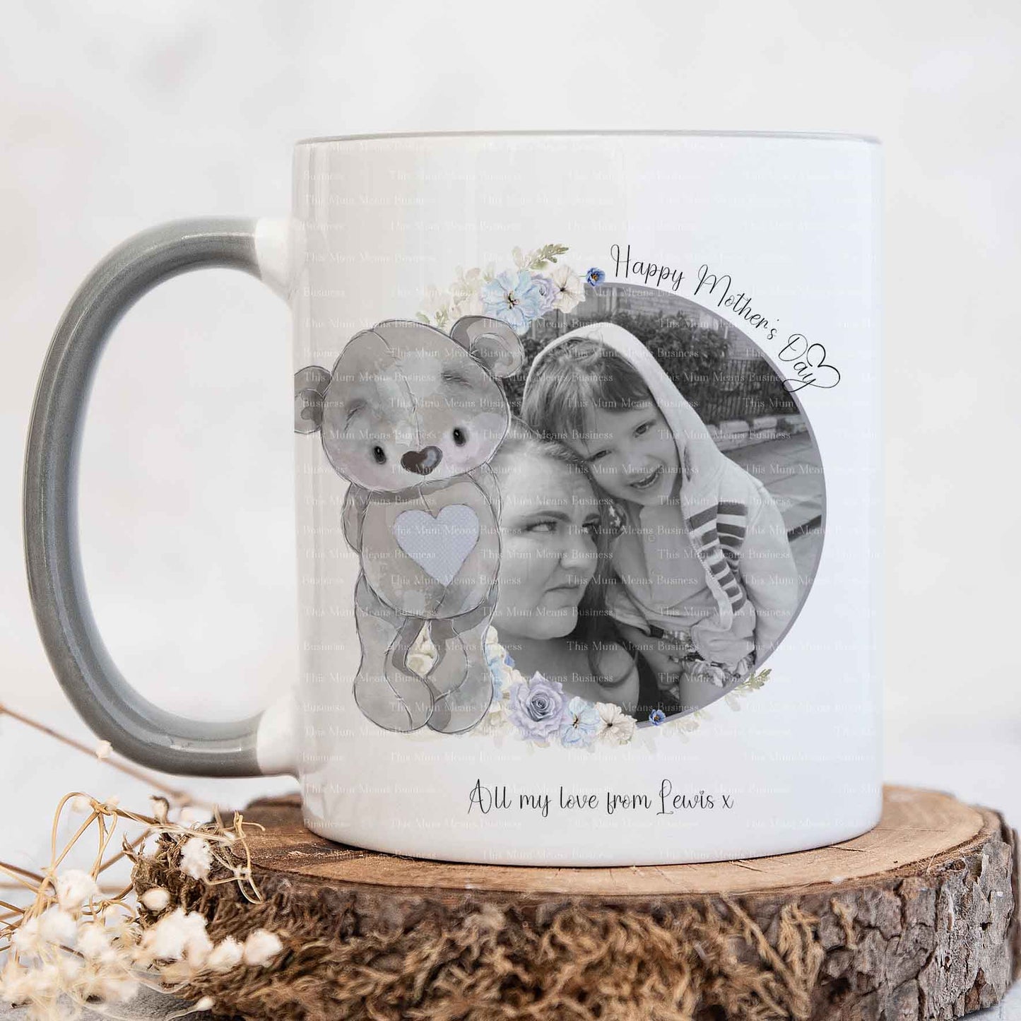 Lilac Grey Mother's Day Memory Mugs