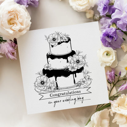 Line Art Wedding Cake
