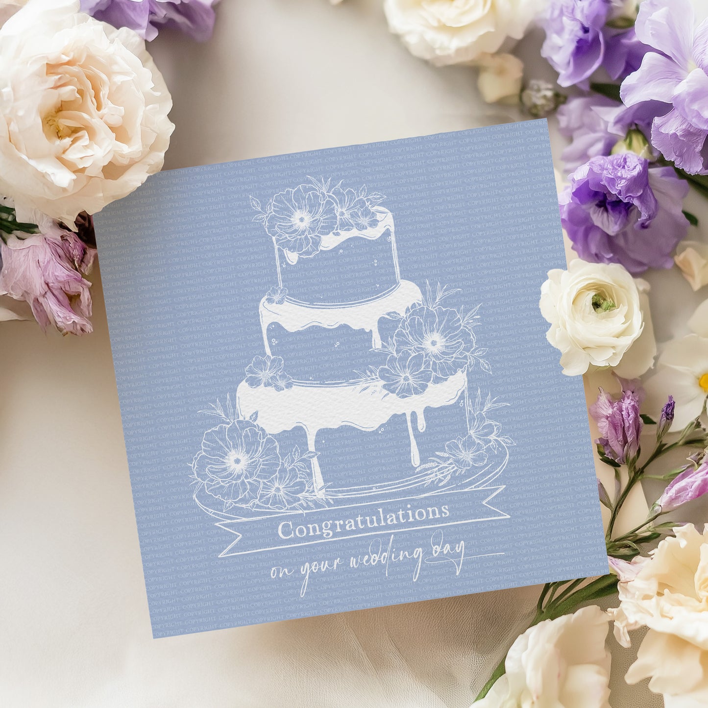 Line Art Wedding Cake