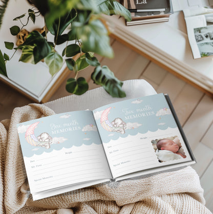 Nelephant Baby Birth Record Book