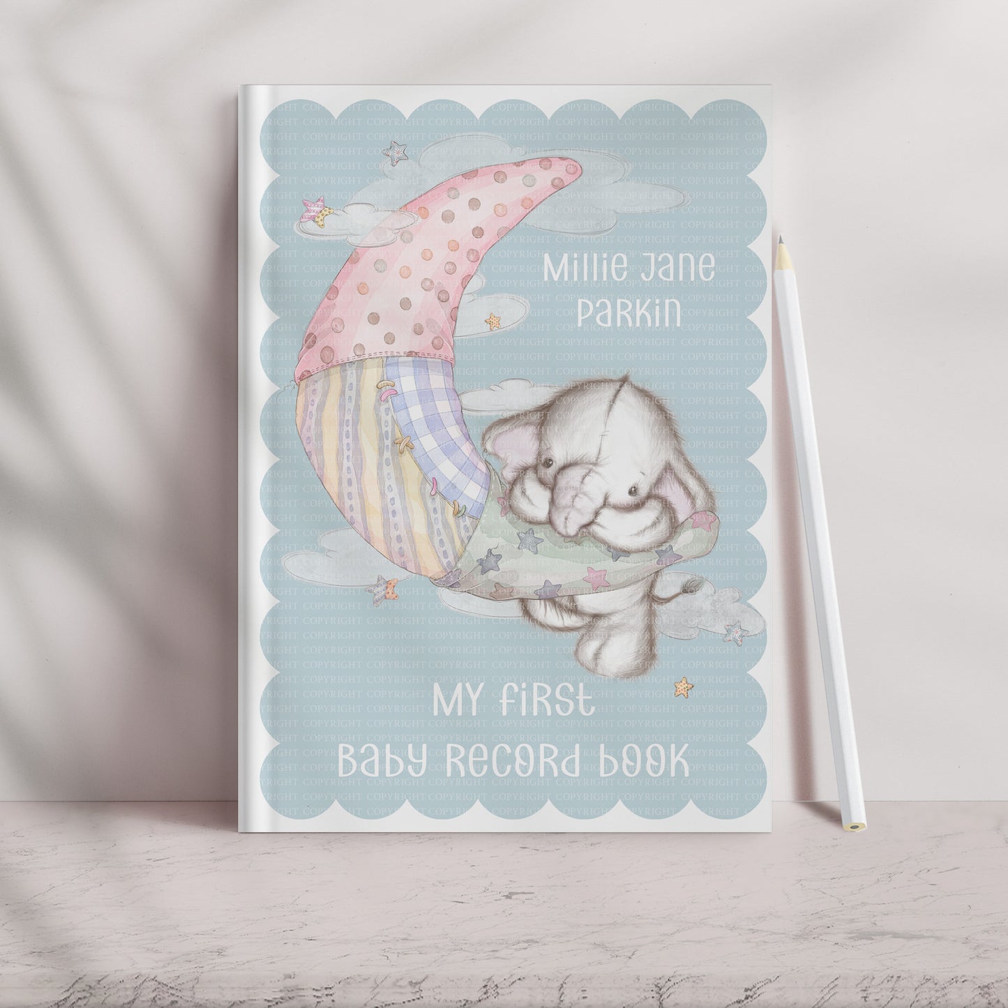 Nelephant Baby Birth Record Book