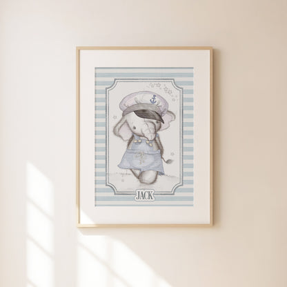 Nelephant Sailor Notebook Card