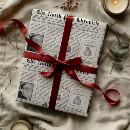 North Pole Chronicle Wrapping Paper