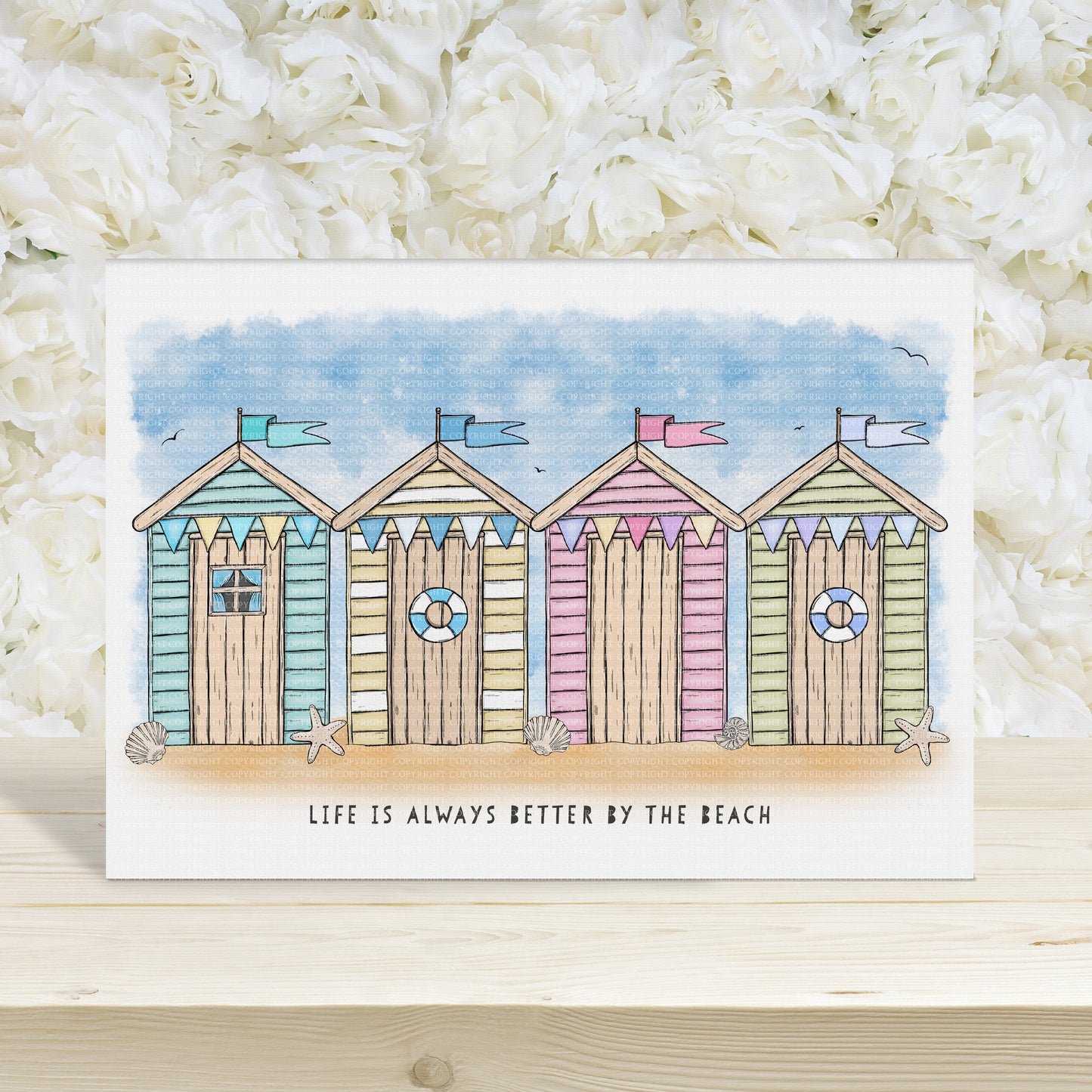 Pastel Beach Hut Set