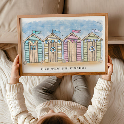 Pastel Beach Hut Set