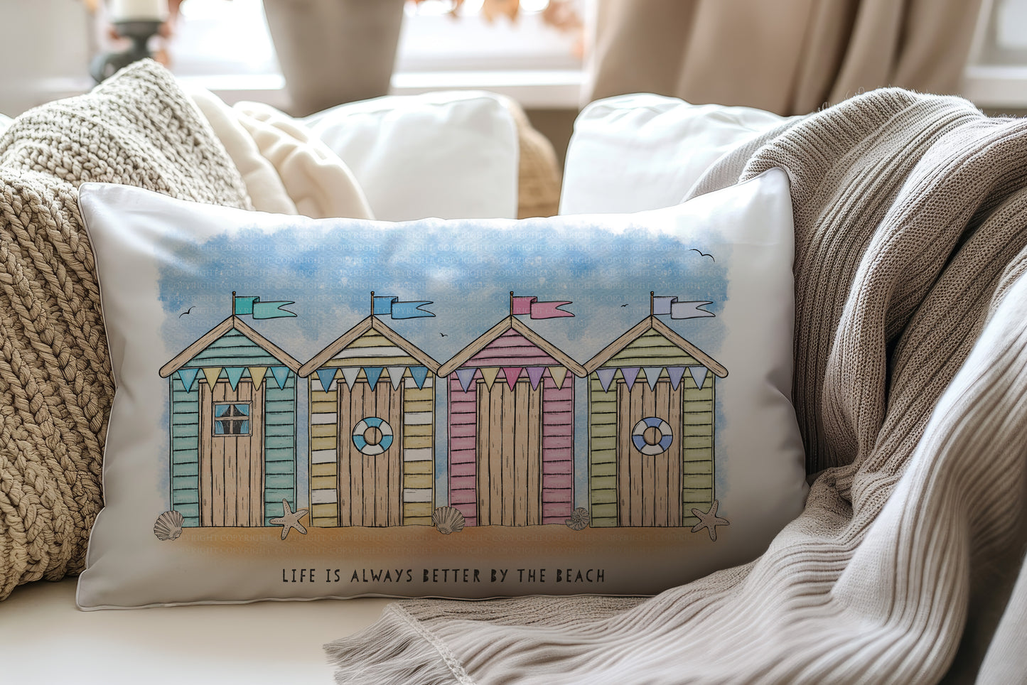 Pastel Beach Hut Set