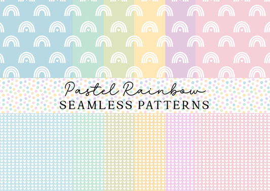 Hand Drawn Pastel Rainbow Patterns