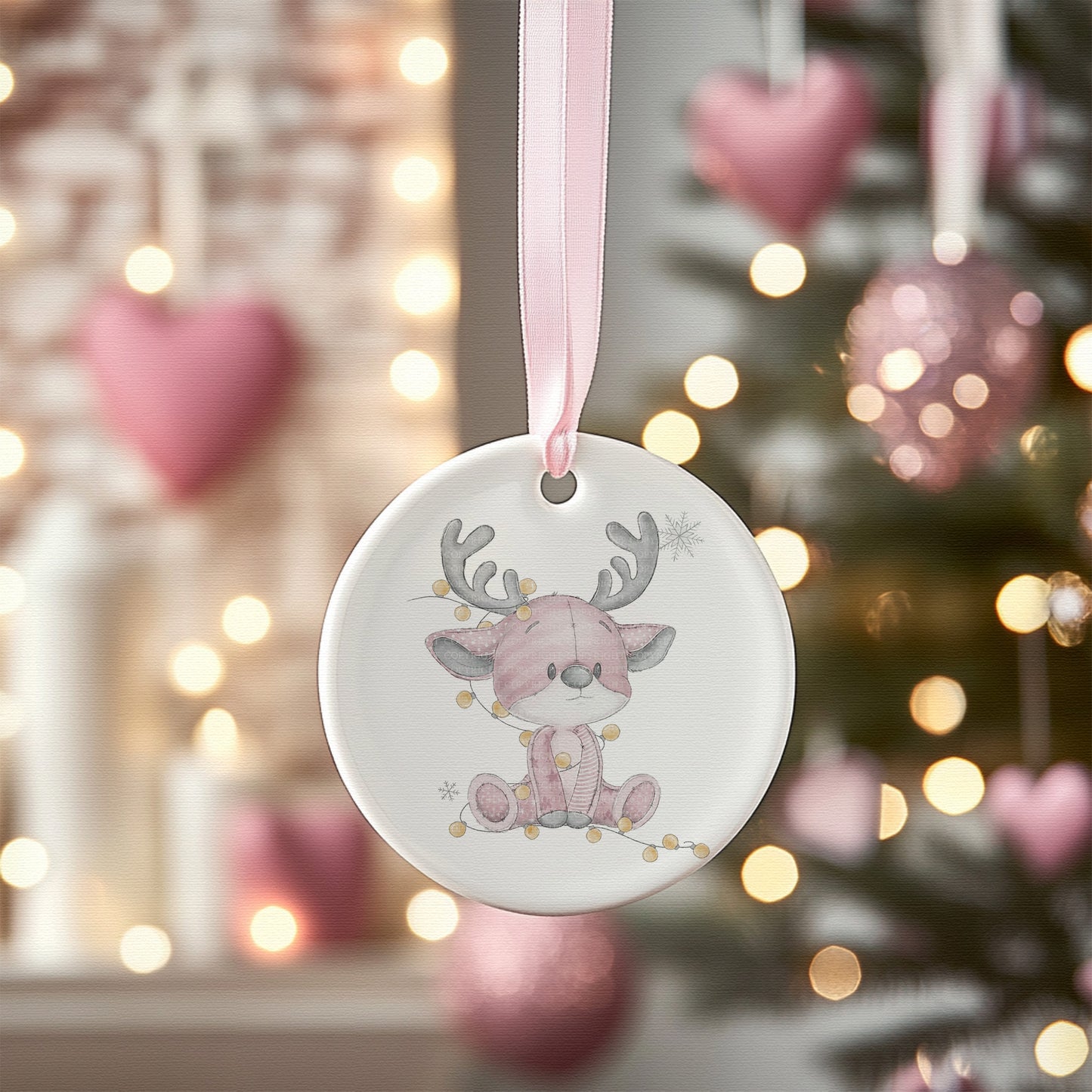 Pink Reindeer Lights