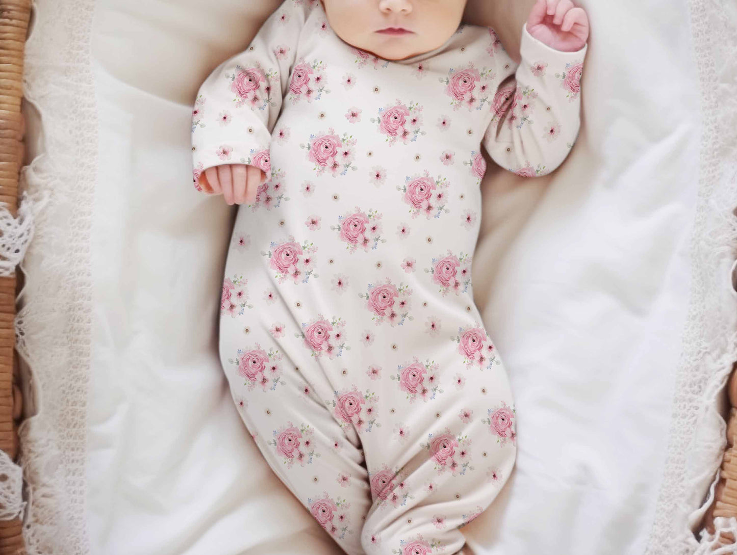 Pretty Pink Floral Baby Set