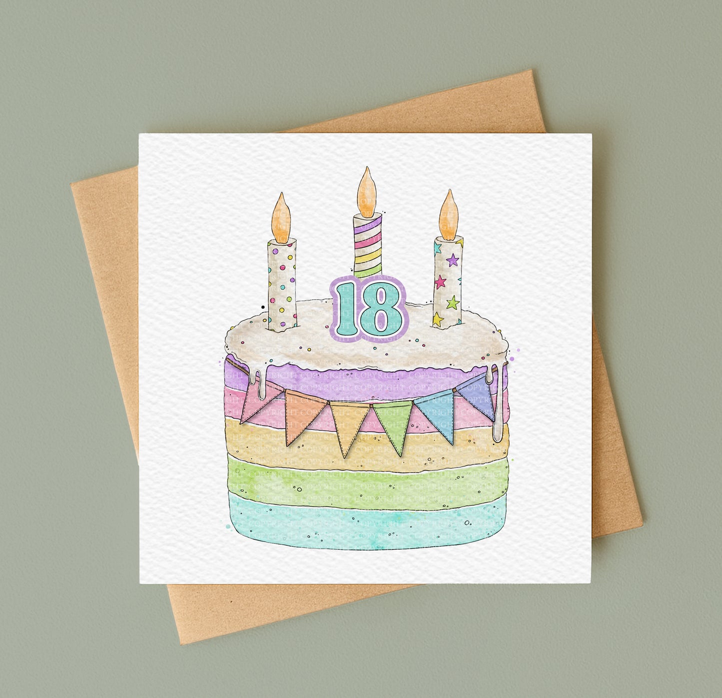 Rainbow Doodle Cakes