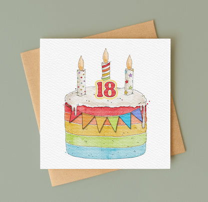 Rainbow Doodle Cakes