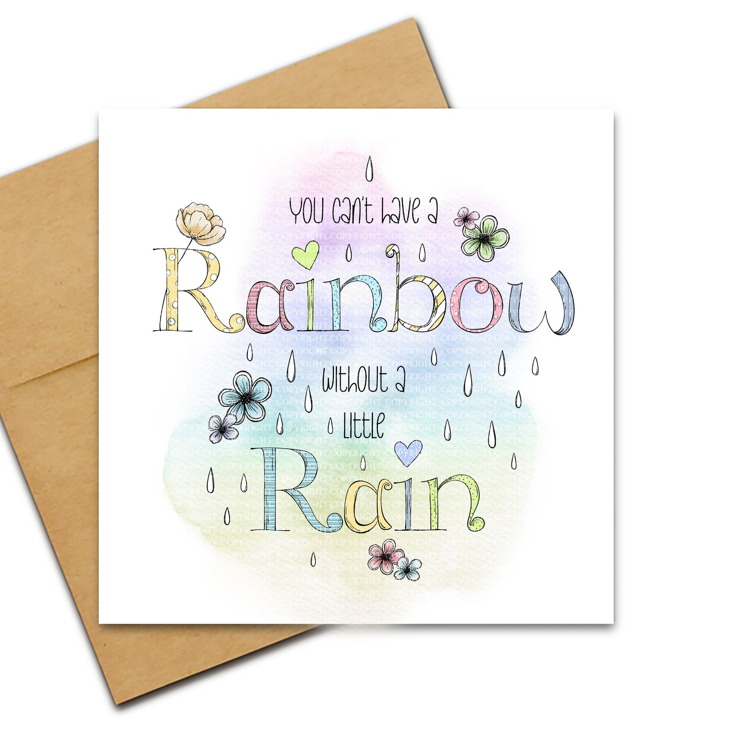 Rainbow Rain Text