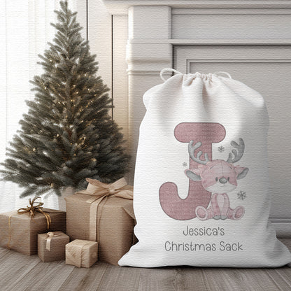 Pink Reindeer Alphabets