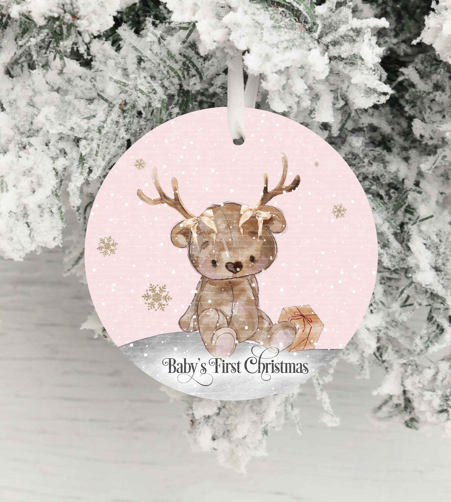 Reindeer Brown Bear Decoration Set