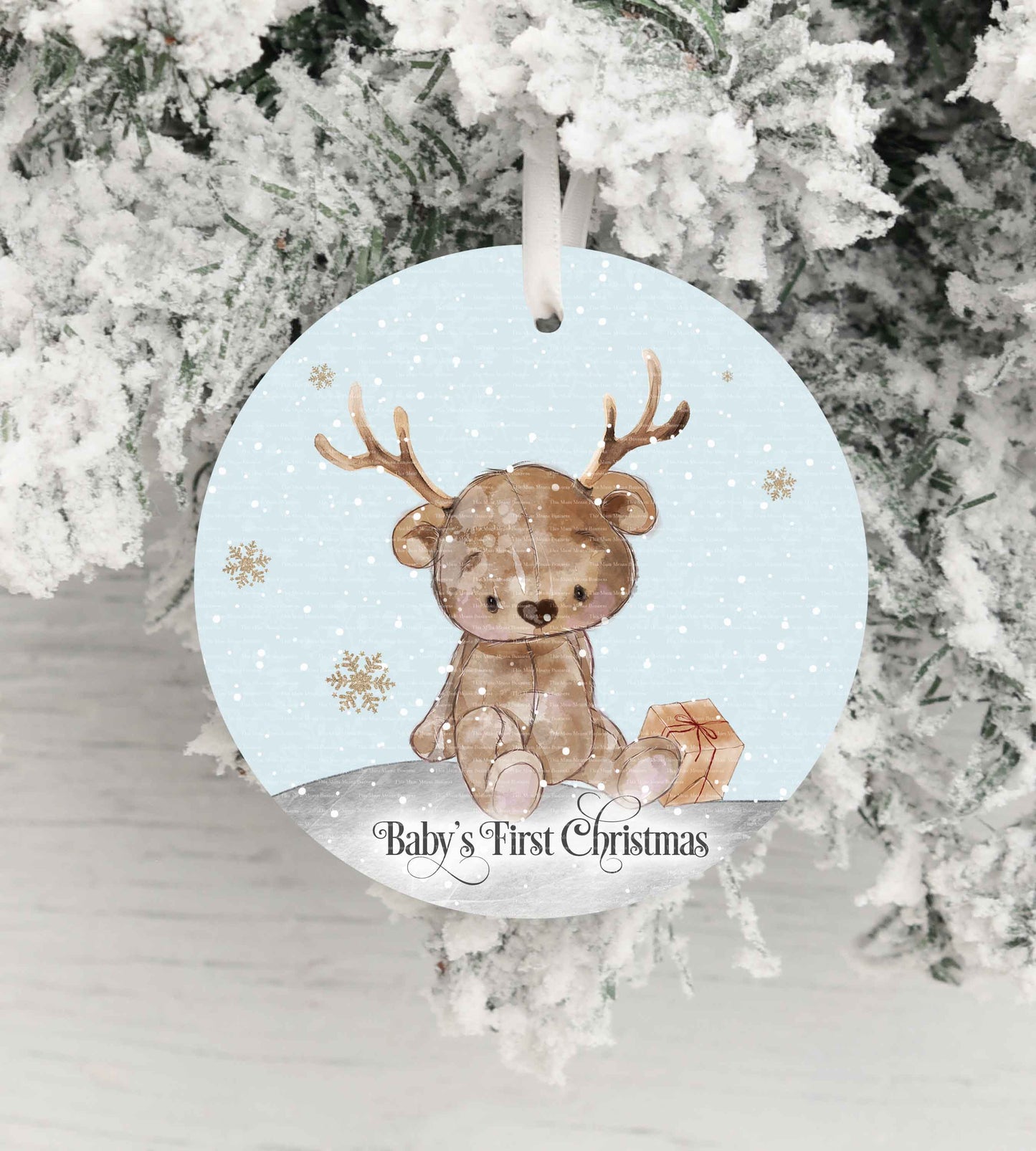 Reindeer Brown Bear Decoration Set