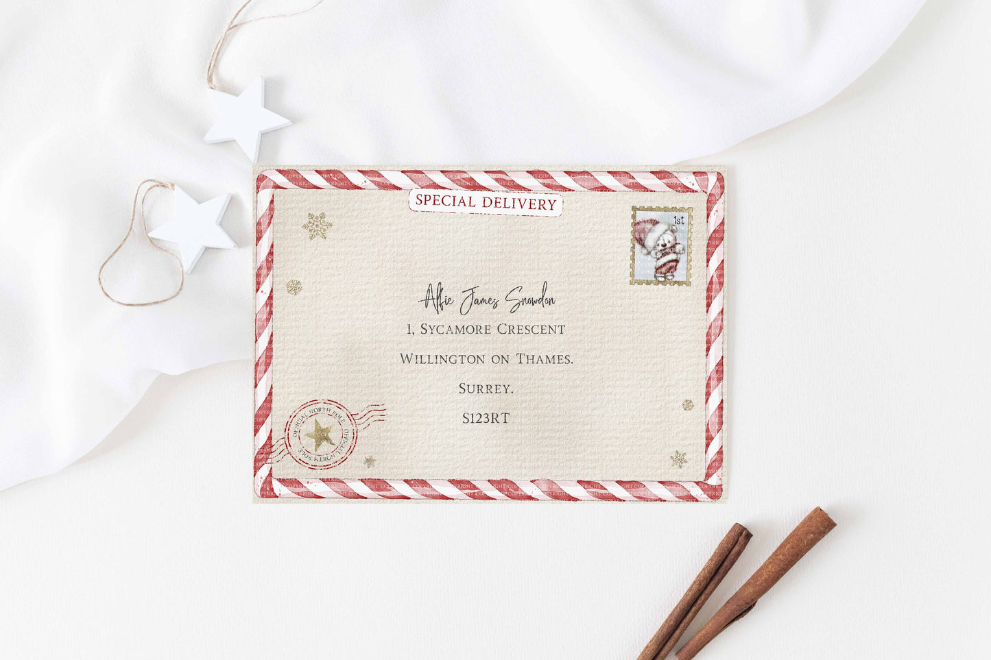 Sketchy Bear Christmas Letter Certificate Set