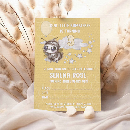 Sketchy Bee Invitations