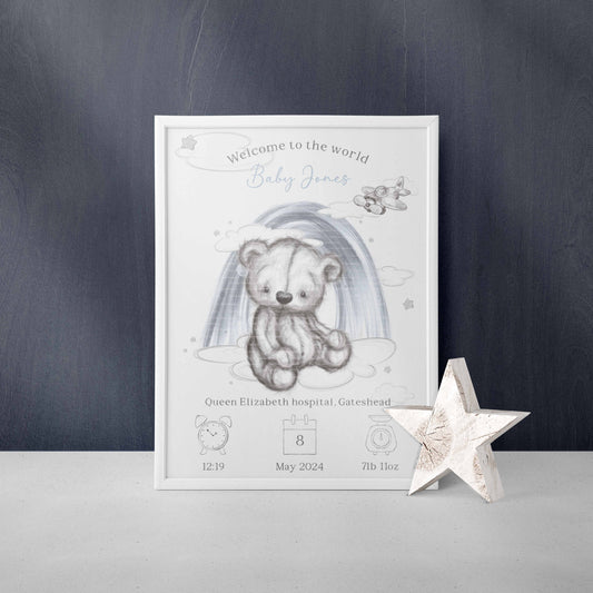 Sketchy Baby Bears - Birth Announcements