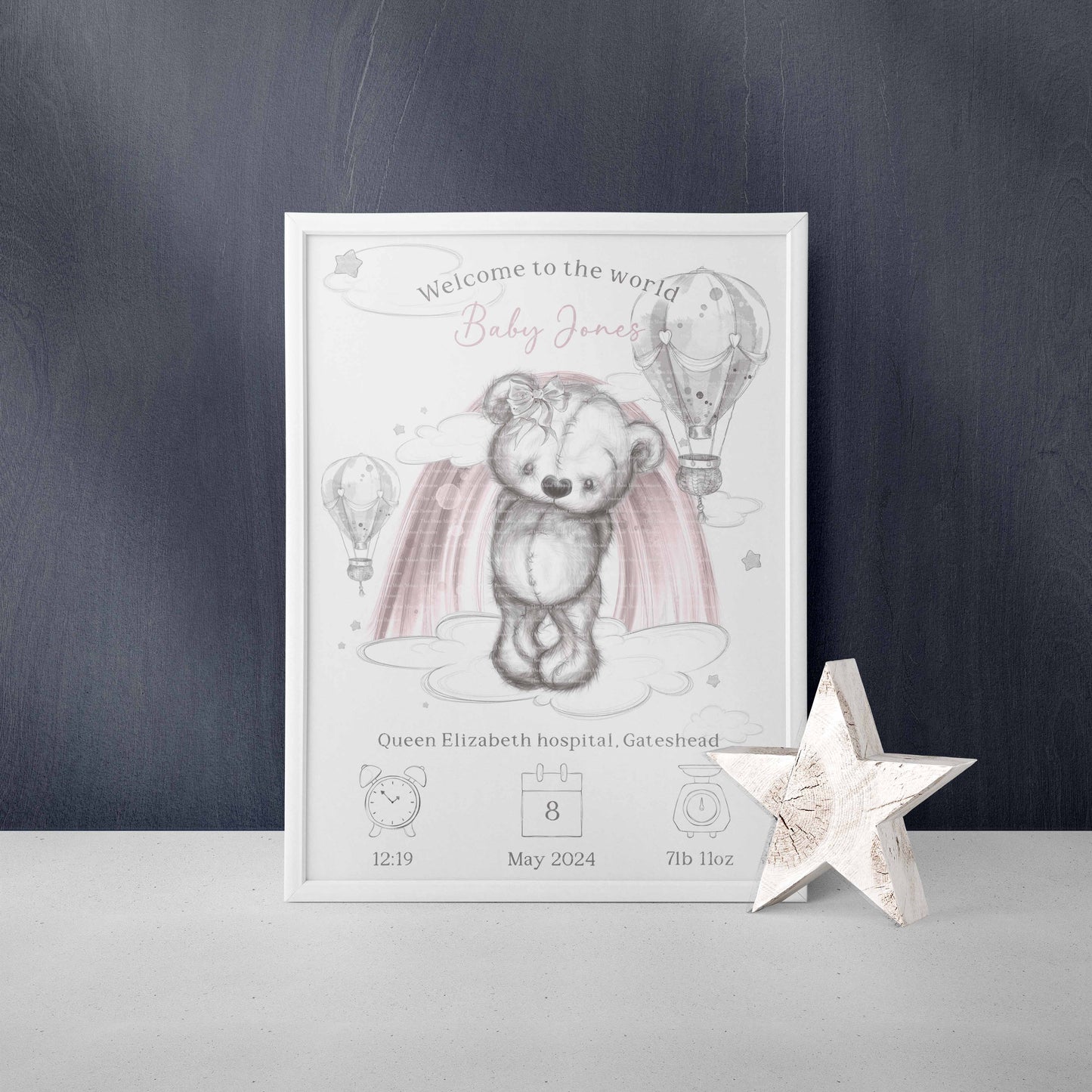 Sketchy Baby Bears - Birth Announcements