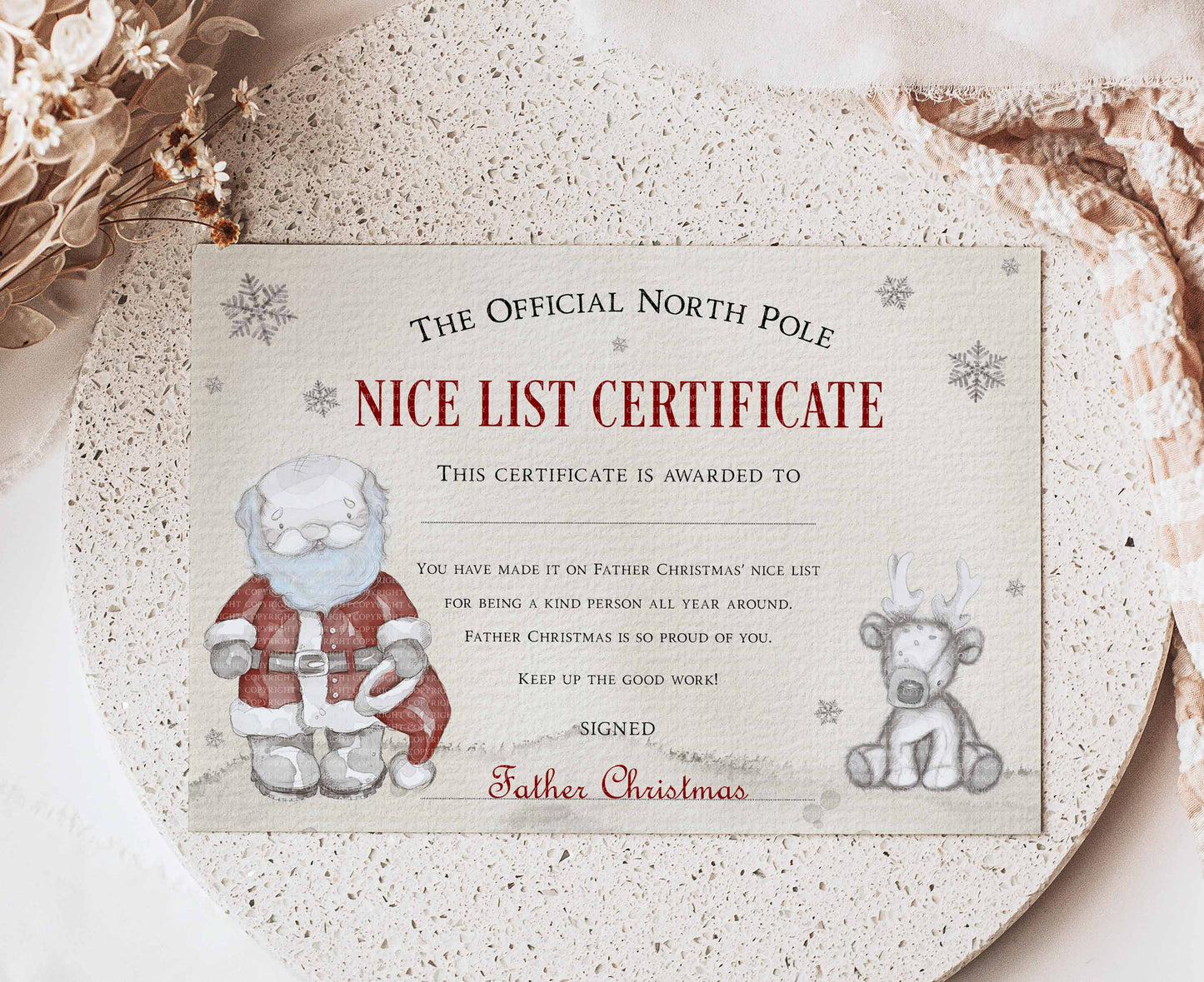 Sketchy Santa Certificate