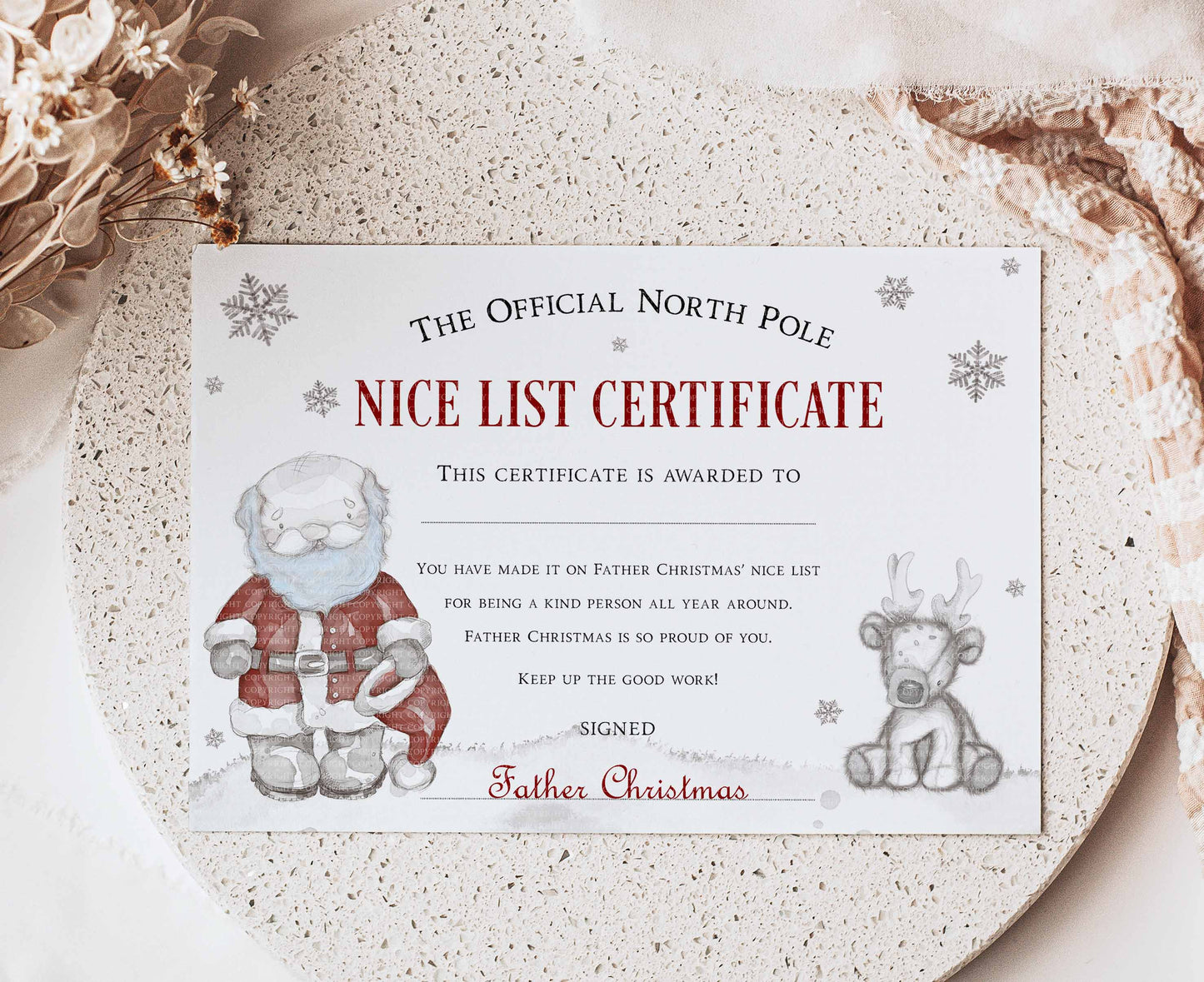 Sketchy Santa Certificate