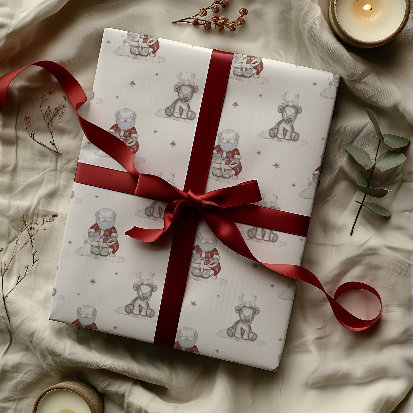 Sketchy Santa Wrapping Set