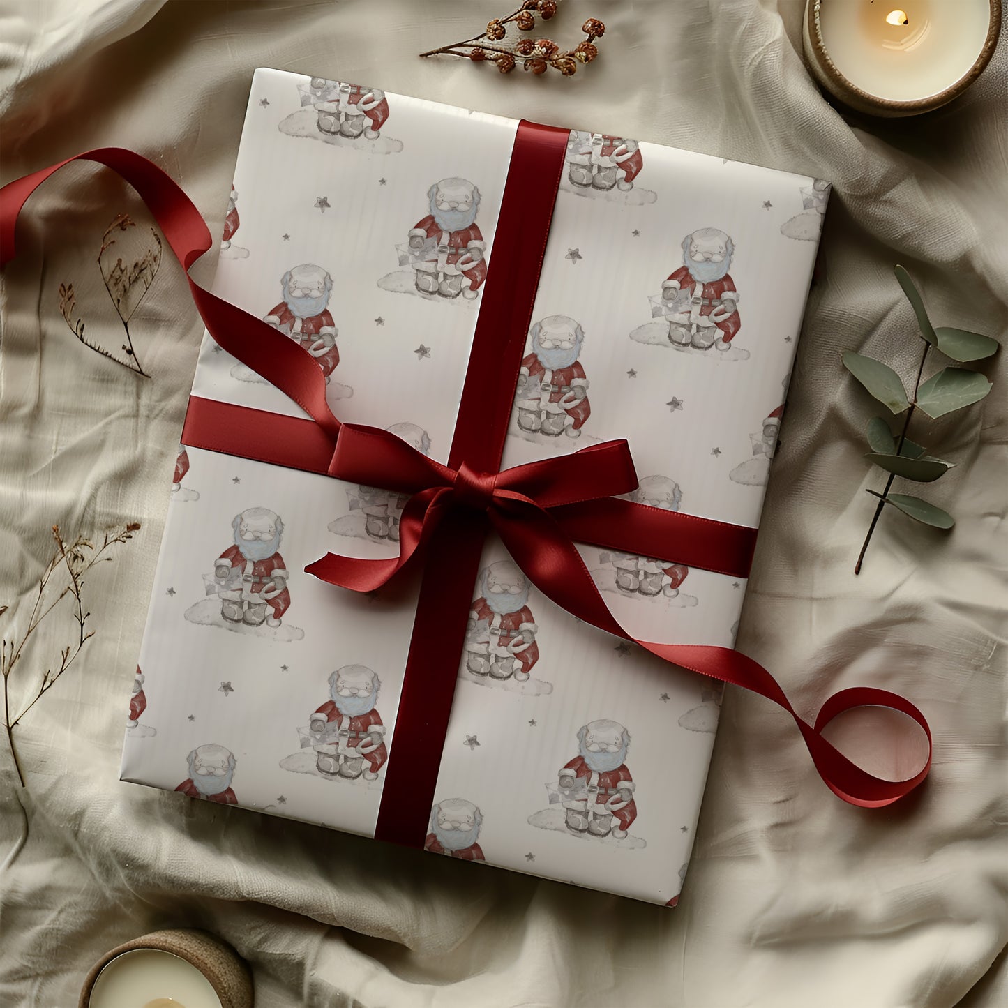 Sketchy Santa Wrapping Set