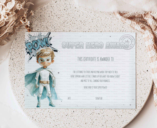 Super Boy Certificates
