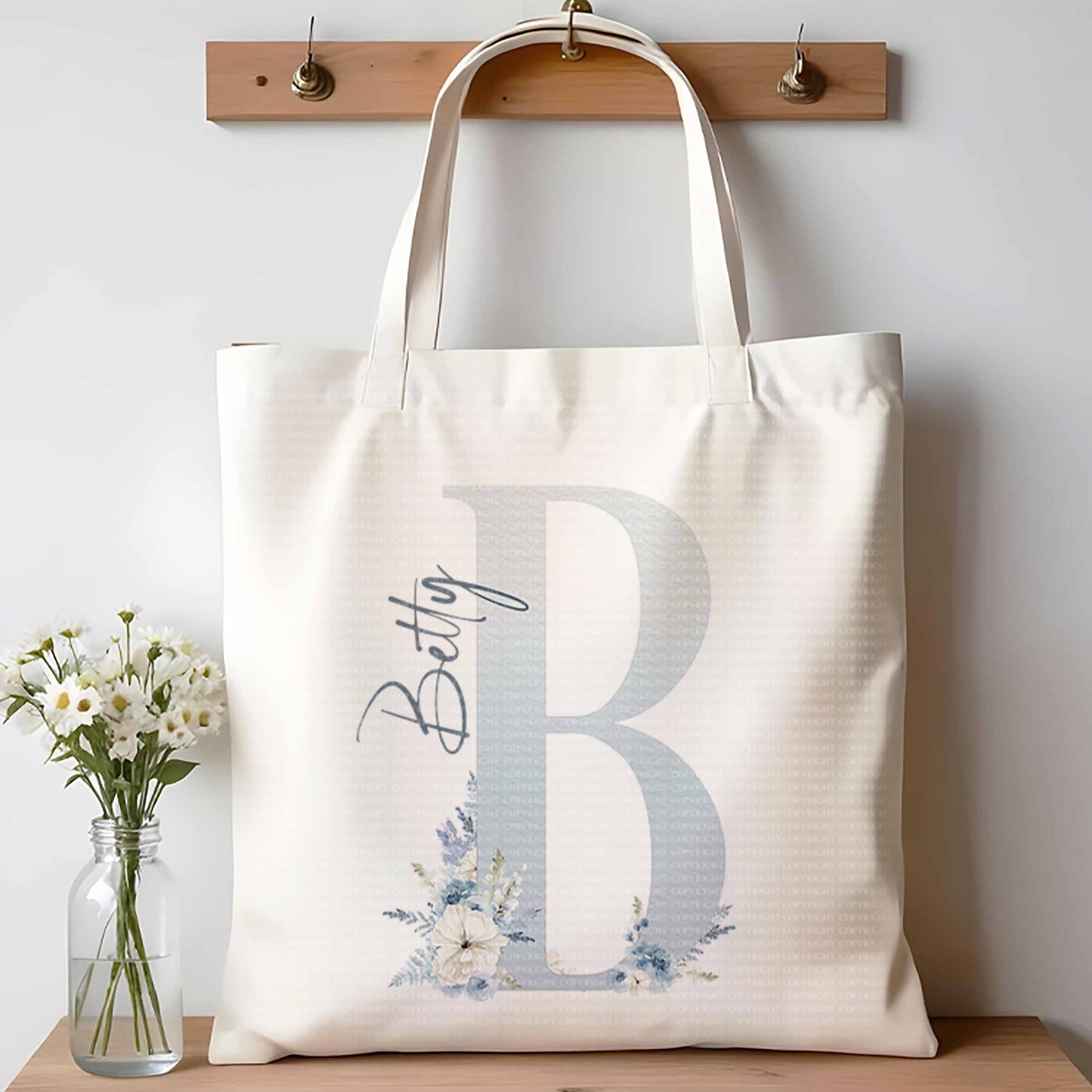 Blue Floral Alphabet