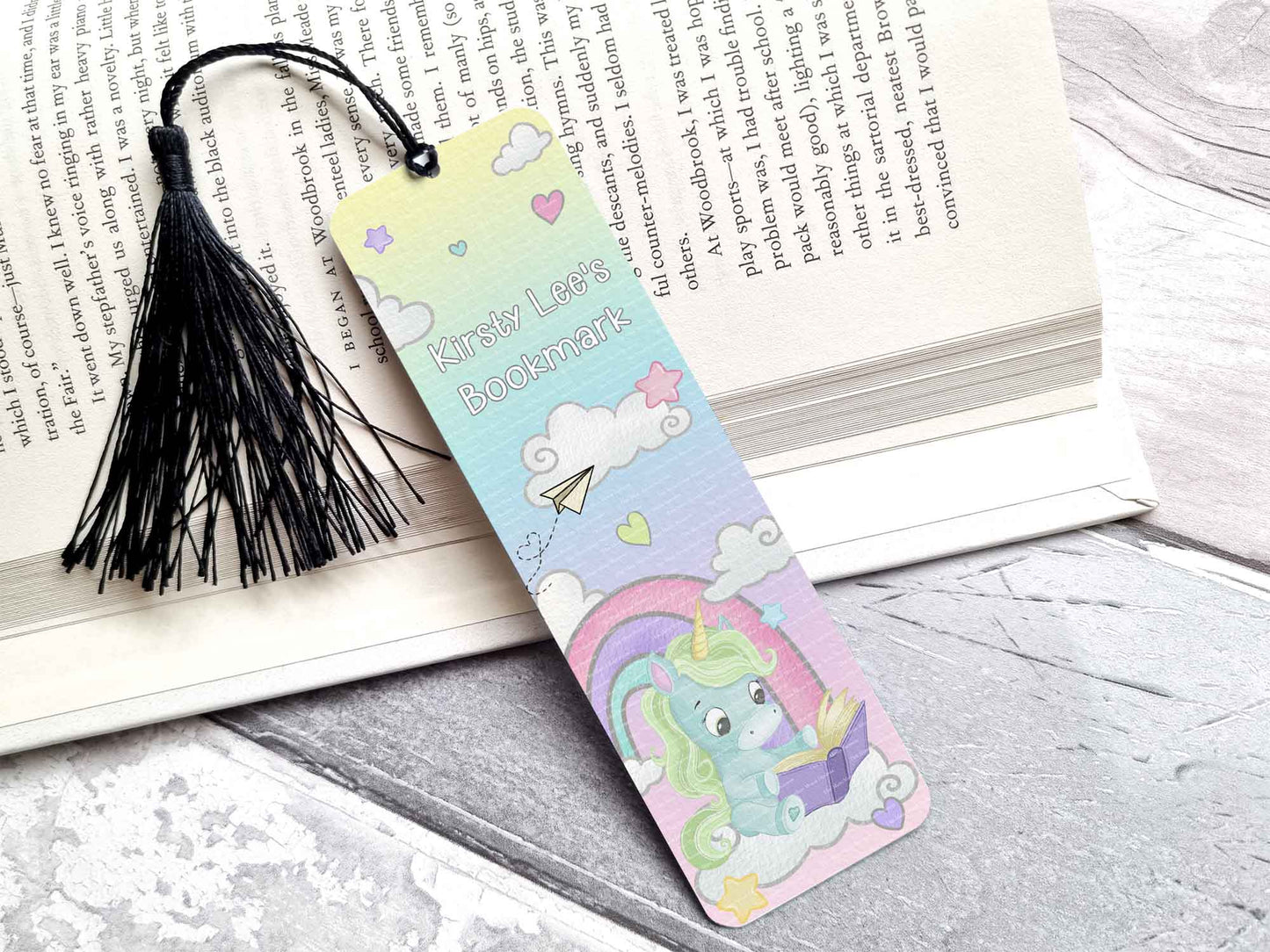 Unicorn Bookmark - Blue Green