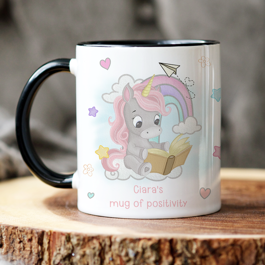 Unicorn Mug Wrap - Grey Pink