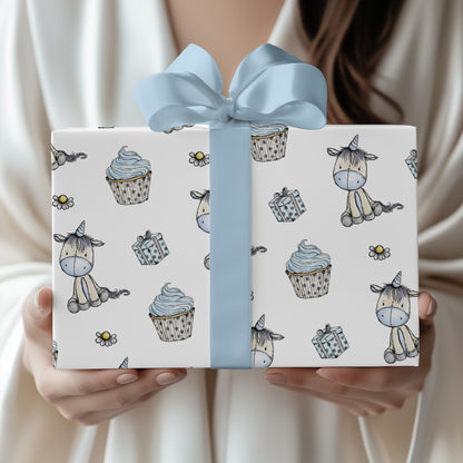 Unicorn Birthday - Blue & Pastel