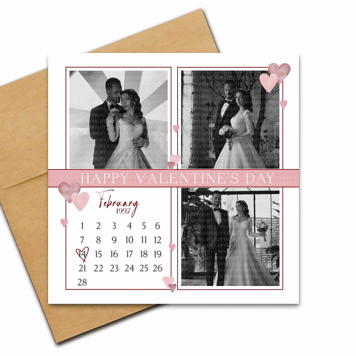 Valentine's Photo Calendar Cushion