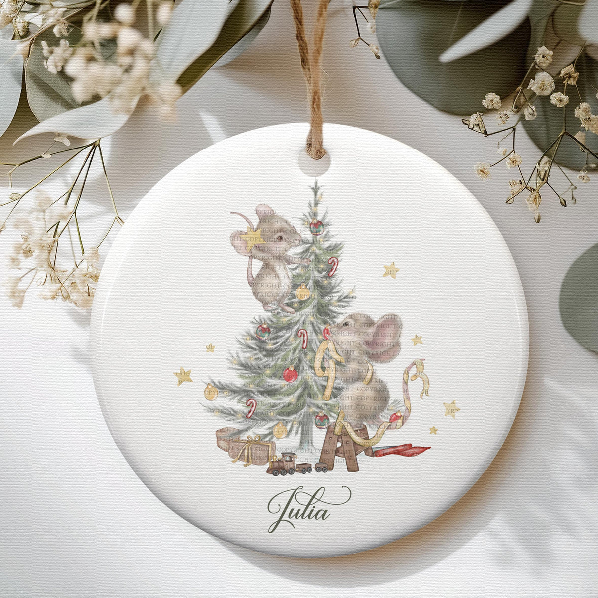 Whimsical Christ-Mouse Trees