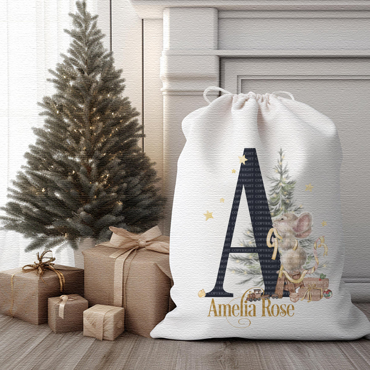 Whimsical Christ-Mouse Tree Alphabets