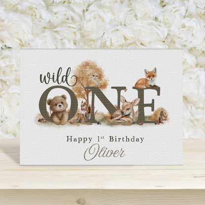 Woodland Birthday Number Words