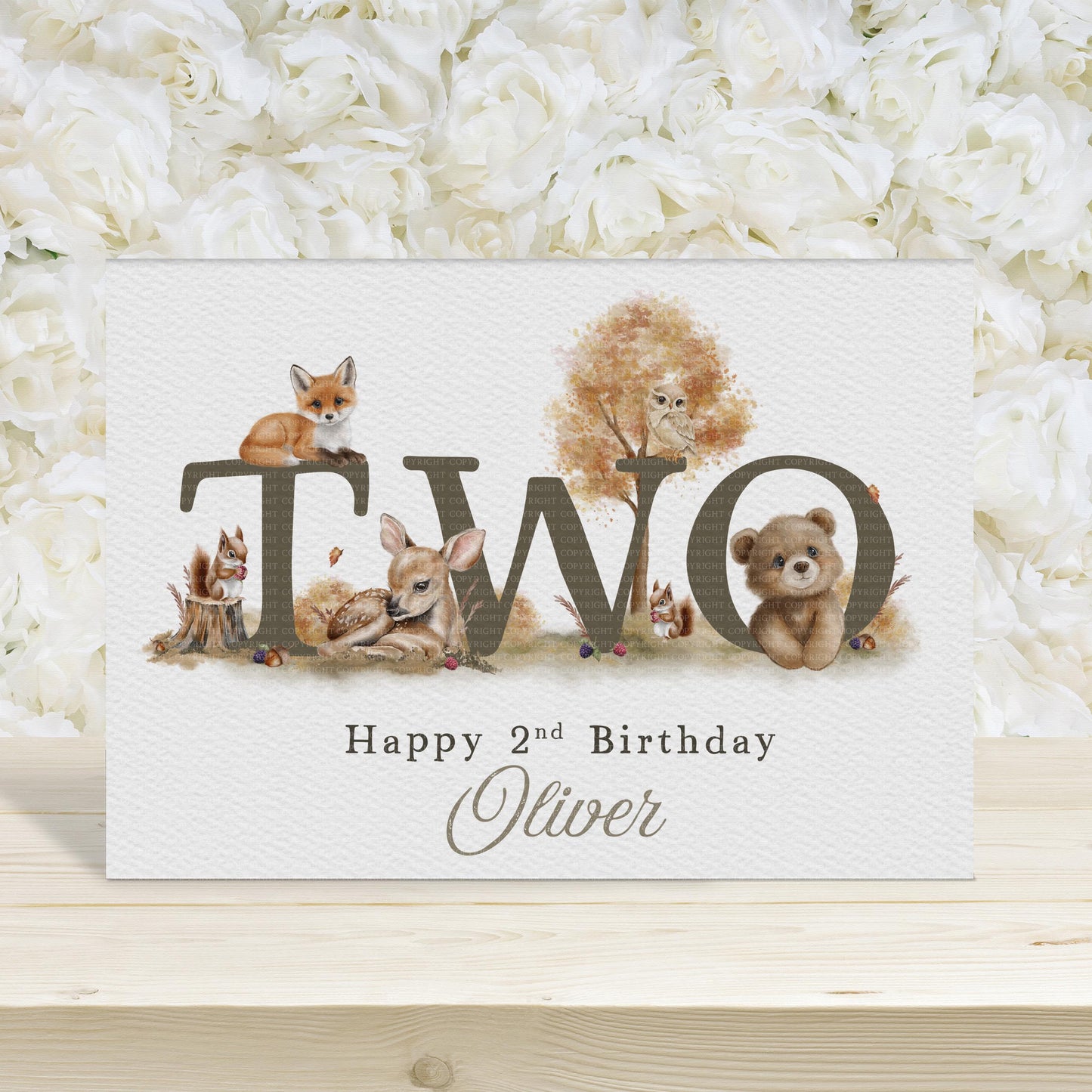 Woodland Birthday Number Words