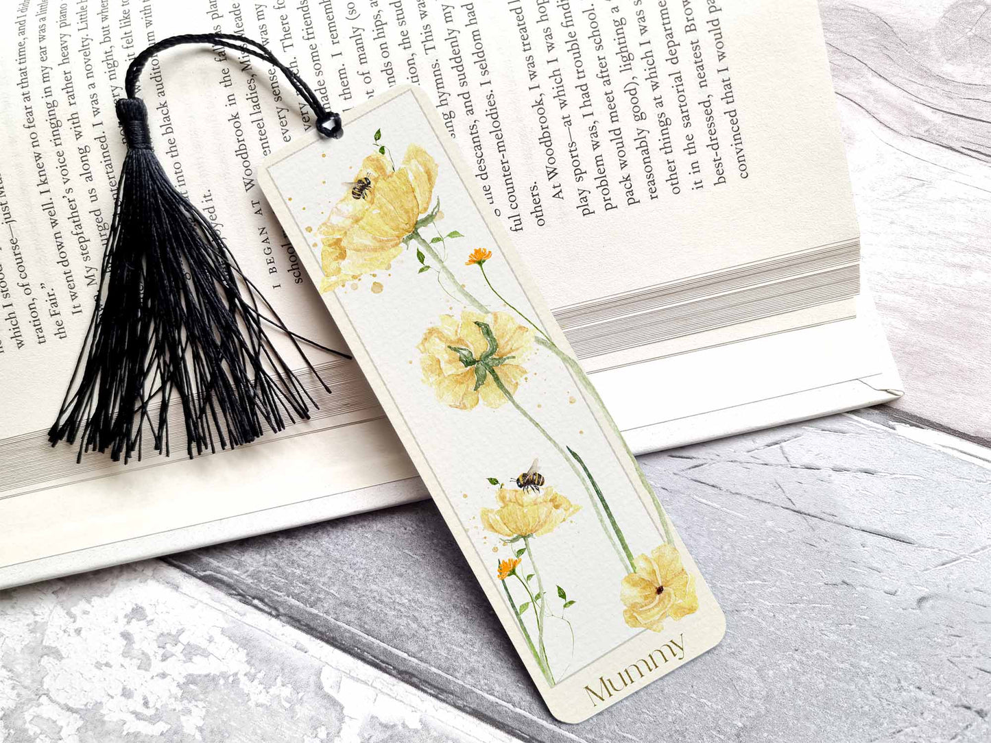 Yellow Wild Flower Bookmark