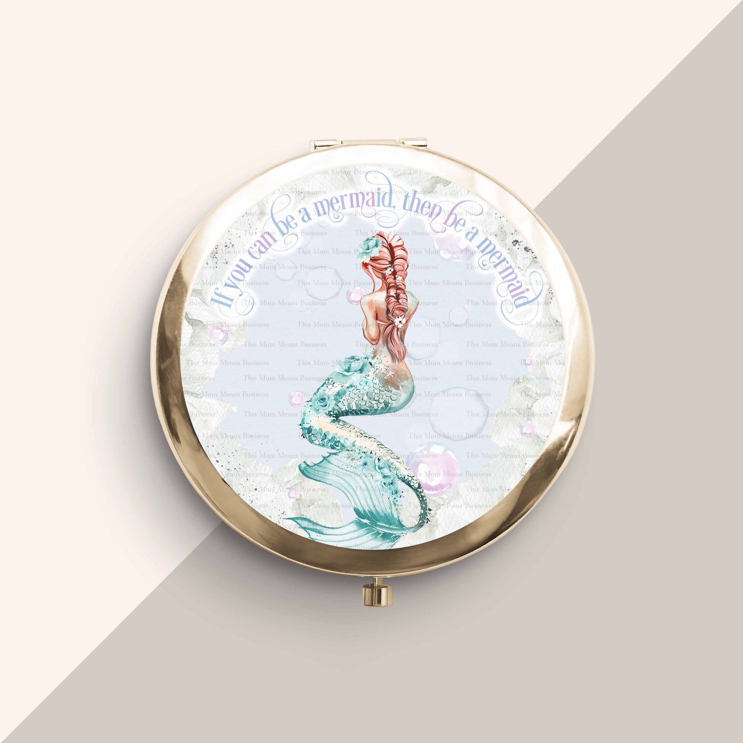 Floral Mermaid Mirror Clock