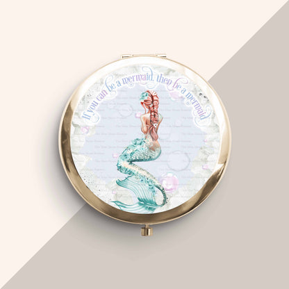 Floral Mermaid Mirror Clock